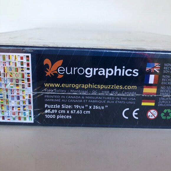 New sealed Eurographics 1000pcs Adult Puzzle - Flags of the World - Picture 8 of 9